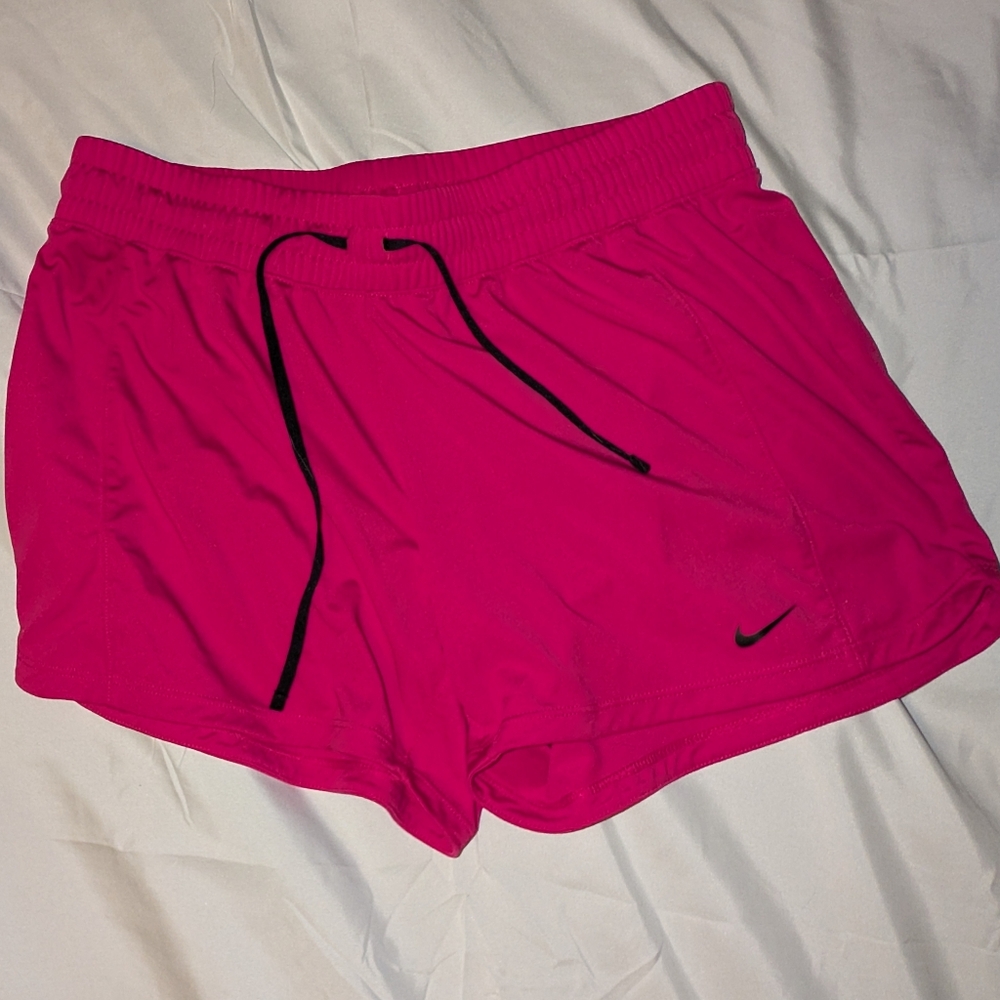 🩷 Nike Pink Running Shorts Thick Waist Band Size Medium
